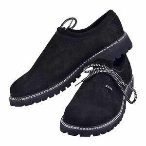 Men’s Lederhosen Shoes – Bavarian Trachten Suede Oktoberfest Black Boots NEW